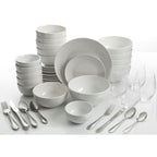 Gibson Home All U Need 60 Piece Plates, Bowls, Glassware, Forks, Spoons, and Knives (Service for 6) Dinnerware Set