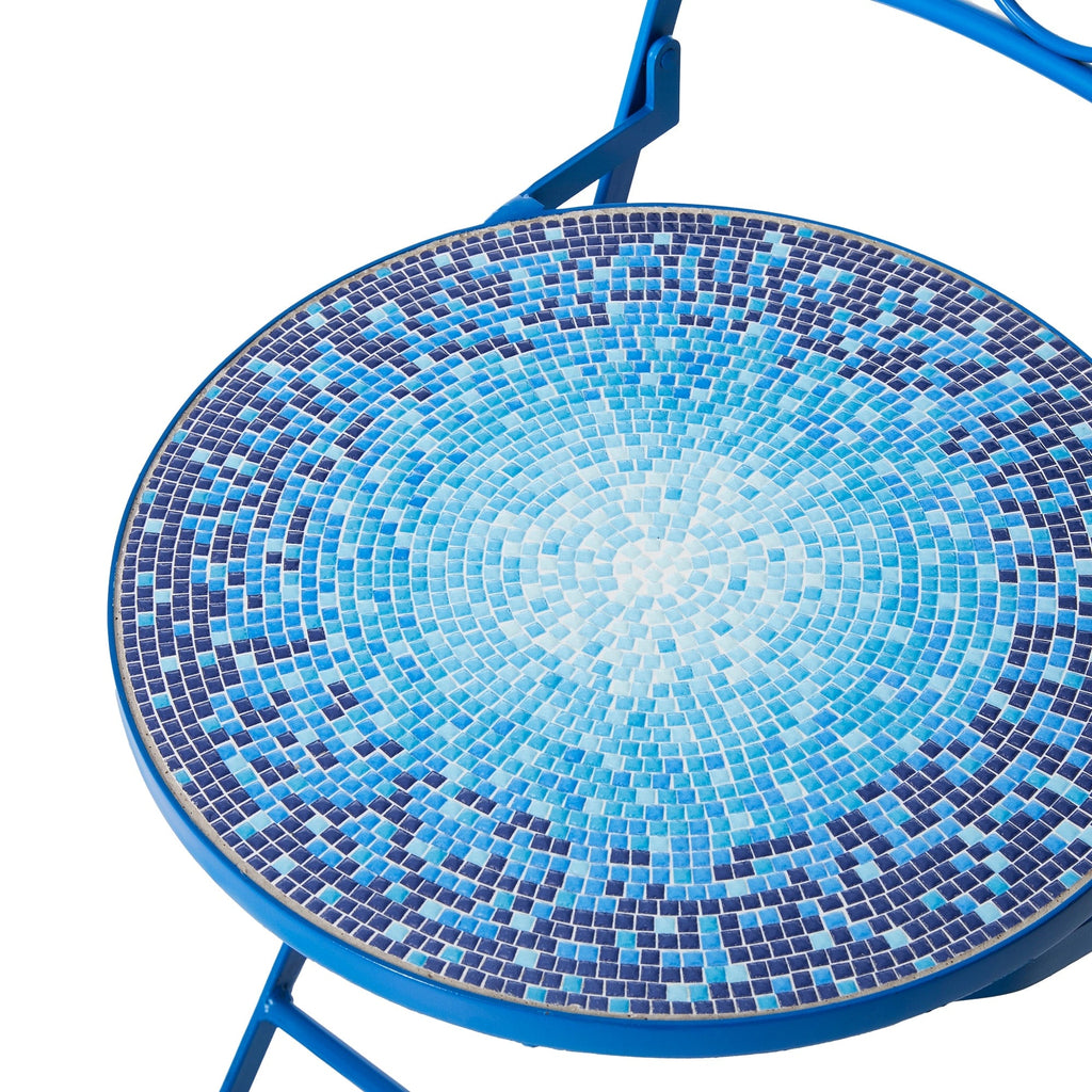 Glitzhome Outdoor Metal Folding Bistro Set 3PCS Patio Table Chairs