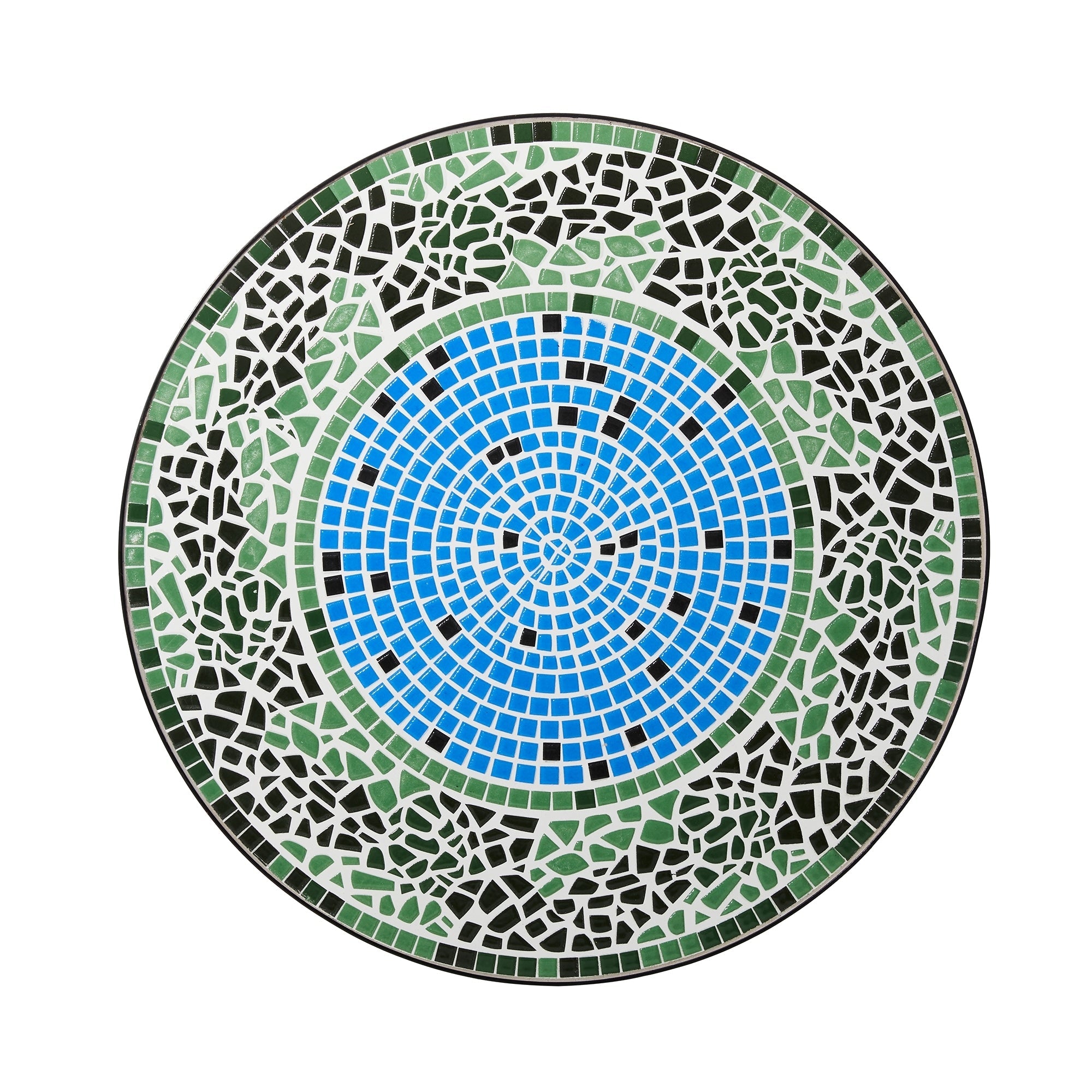 Glitzhome Outdoor Metal Folding Bistro Set 3PCS Patio Table Chairs