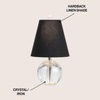 Goddard 16 Crystal Ball/Metal LED Table Lamp, By JONATHAN Y