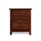 Grain Wood Furniture Shaker 2-drawer Solid Wood Nightstand