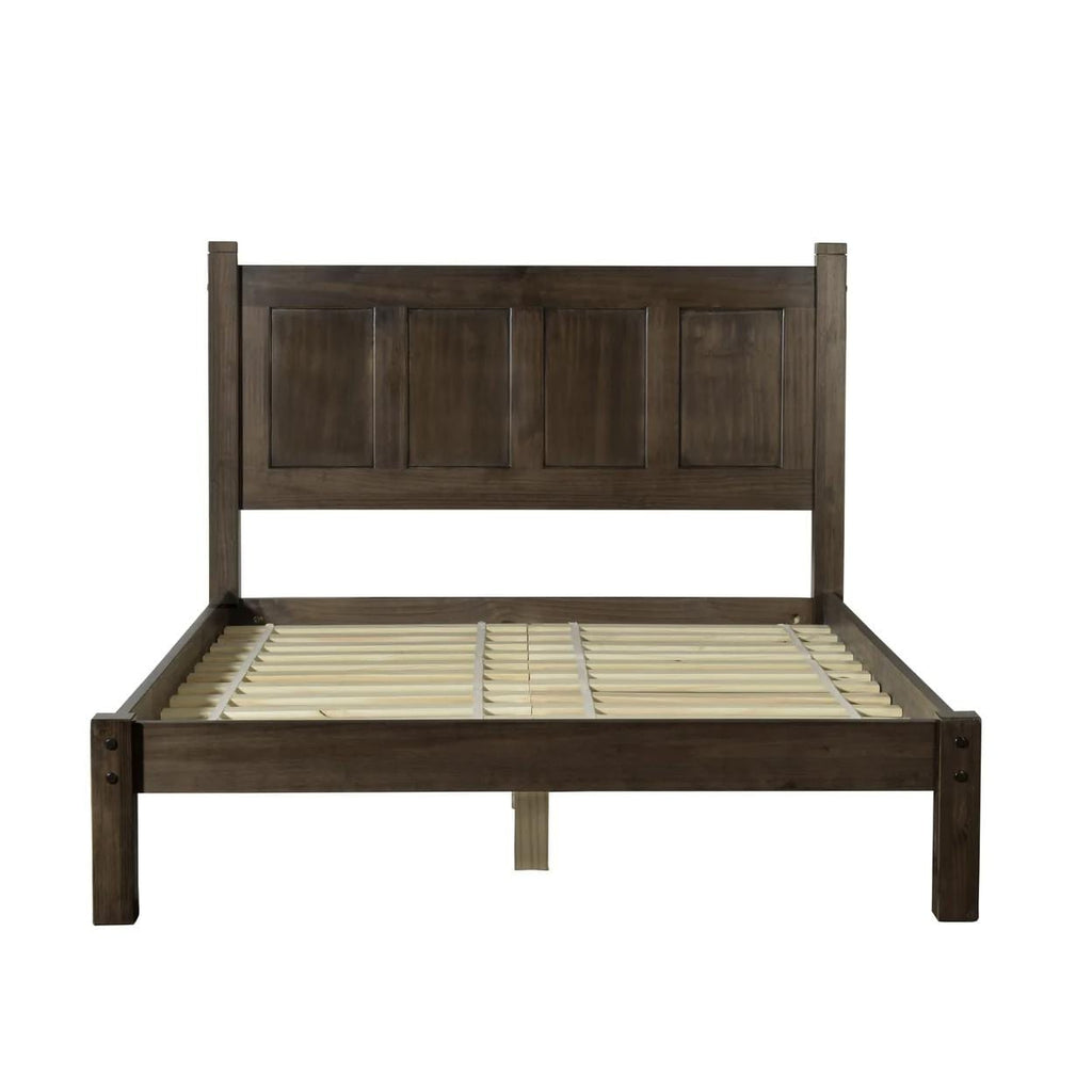 Grain Wood Furniture Shaker Solid Wood Panel Platform Bed