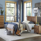 Grain Wood Furniture Shaker Solid Wood Panel Platform Bed