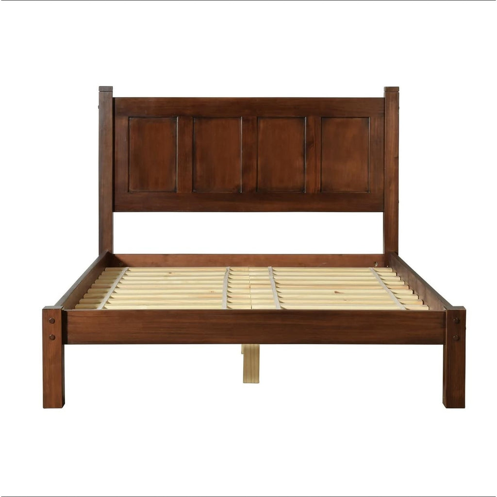 Grain Wood Furniture Shaker Solid Wood Panel Platform Bed