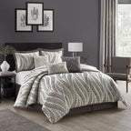 Nanshing Caspa 7 Piece Chic Leaf Design Comforter Set