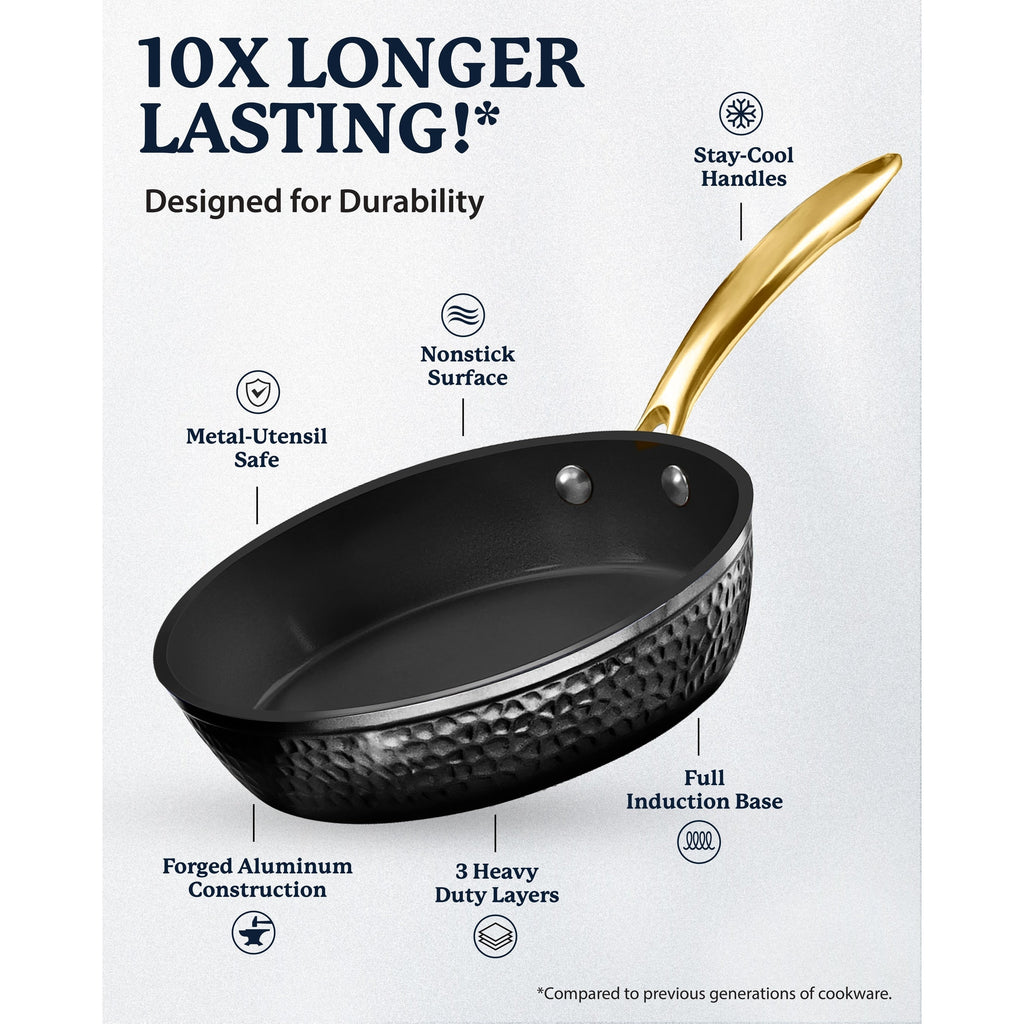 Granitestone Charleston Hammered 15 Piece Nonstick Cookware Set