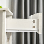 HOMCOM 32 Farmhouse Barn Door Style Sideboard Cabinet,Buffet Storage Cabinet Coffee Bar for Living Room or Entryway