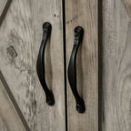 HOMCOM 32 Farmhouse Barn Door Style Sideboard Cabinet,Buffet Storage Cabinet Coffee Bar for Living Room or Entryway