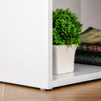 HOMCOM 47 Modern Home Office Computer Desk Bookcase Combo Writing Table Workstation with 3 Drawer and Storage Shelf - White