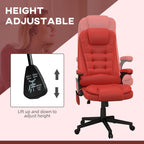 HOMCOM High Back Vibration Massage Office Chair with 6 Vibration Points, Beige