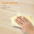 HOMCOM Kitchen Trolley, Wood Top Utility Cart on Wheels with Open Shelf and Storage Drawer for Dining Room, Kitchen