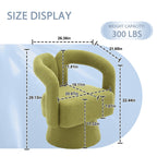 HOMEFUN Boucle Upholstered 360 Degree Swivel Cuddle Barrel Accent Chairs