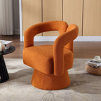 HOMEFUN Boucle Upholstered 360 Degree Swivel Cuddle Barrel Accent Chairs
