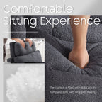 HOMYKA Accent Lounge Chair with Adjustable Backrest Storage Ottoman