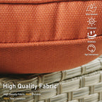 HOOOWOOO 2-piece High Back Wicker Rattan Outdoor Patio Chair Set