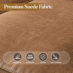 HOOOWOOO Mid-Century 3-Seat Upholstered Sofa with Wood Legs for Living Room