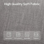 Upholstered Fabric Entryway Bench, Bedroom Bench for End of Bed Beige, Solid Wood 44-inch