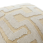 Baja Abstract Cream Fringe Cushion