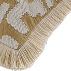 Baja Abstract Tan Fringe Cushion