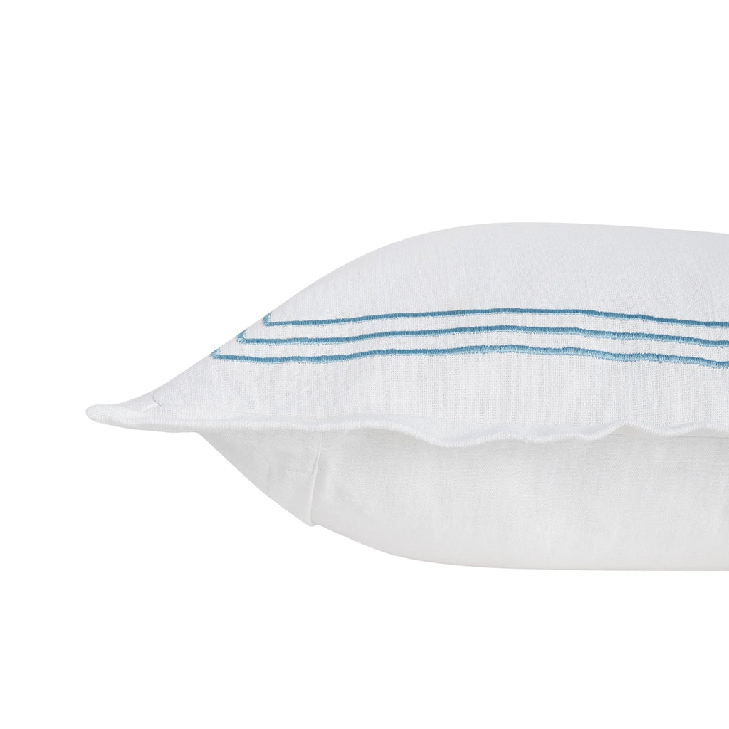 Belvedere Royal Blue Cord Embroidered Cotton Cushion