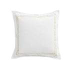Belvedere Champagne Gold Cord Embroidered Cotton Cushion