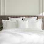 Belvedere Champagne Gold Cord Embroidered Cotton Cushion