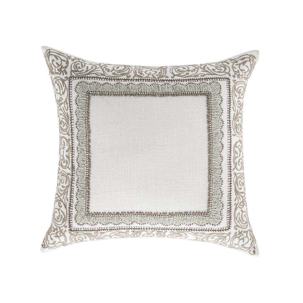 Bloomsbury Frame Chenille Embroidered Cotton Cushion