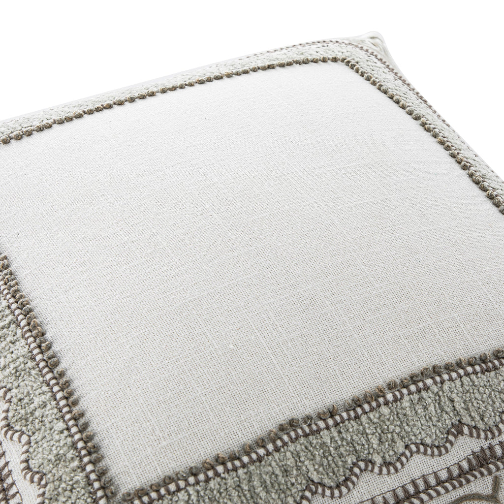 Bloomsbury Frame Chenille Embroidered Cotton Cushion