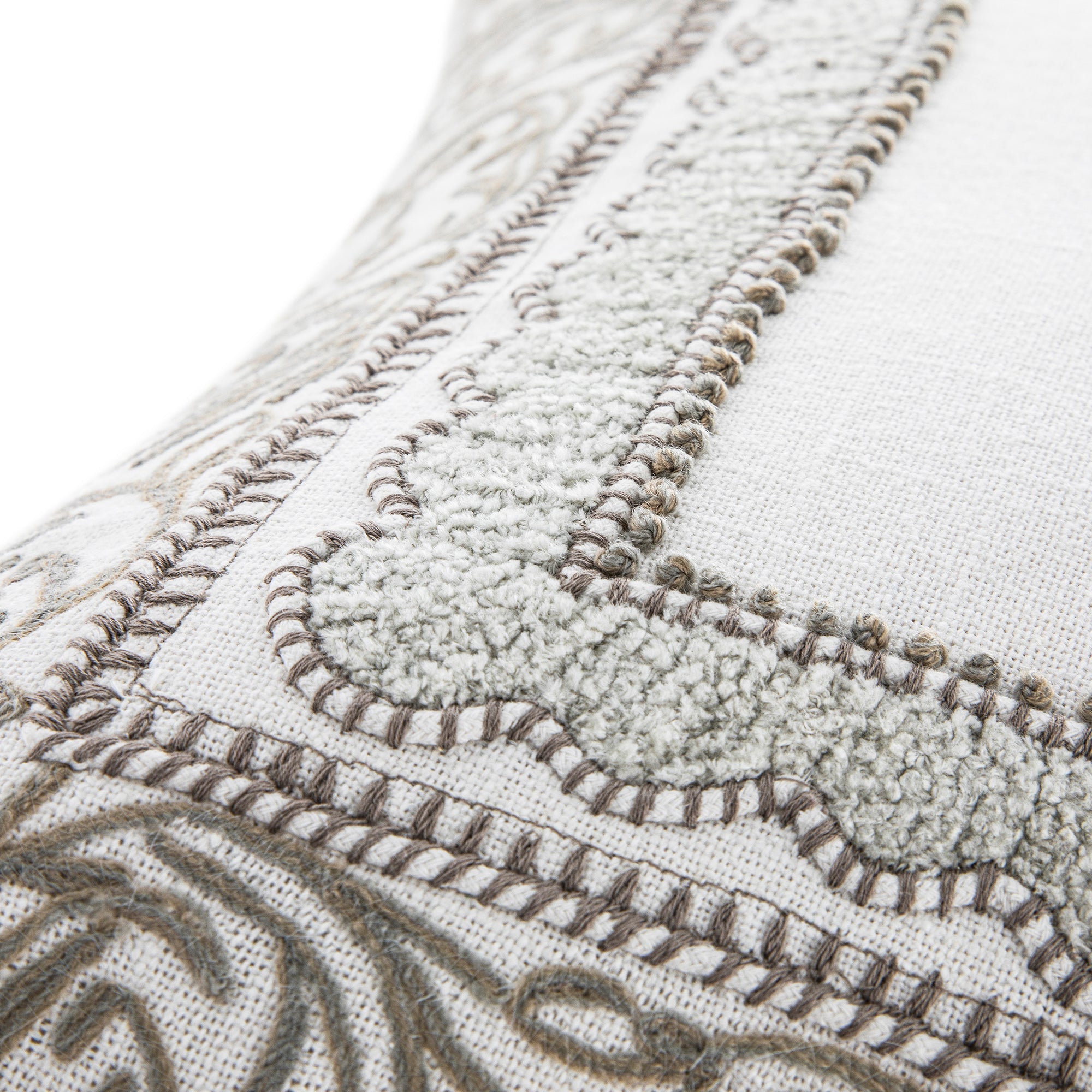 Bloomsbury Frame Chenille Embroidered Cotton Cushion