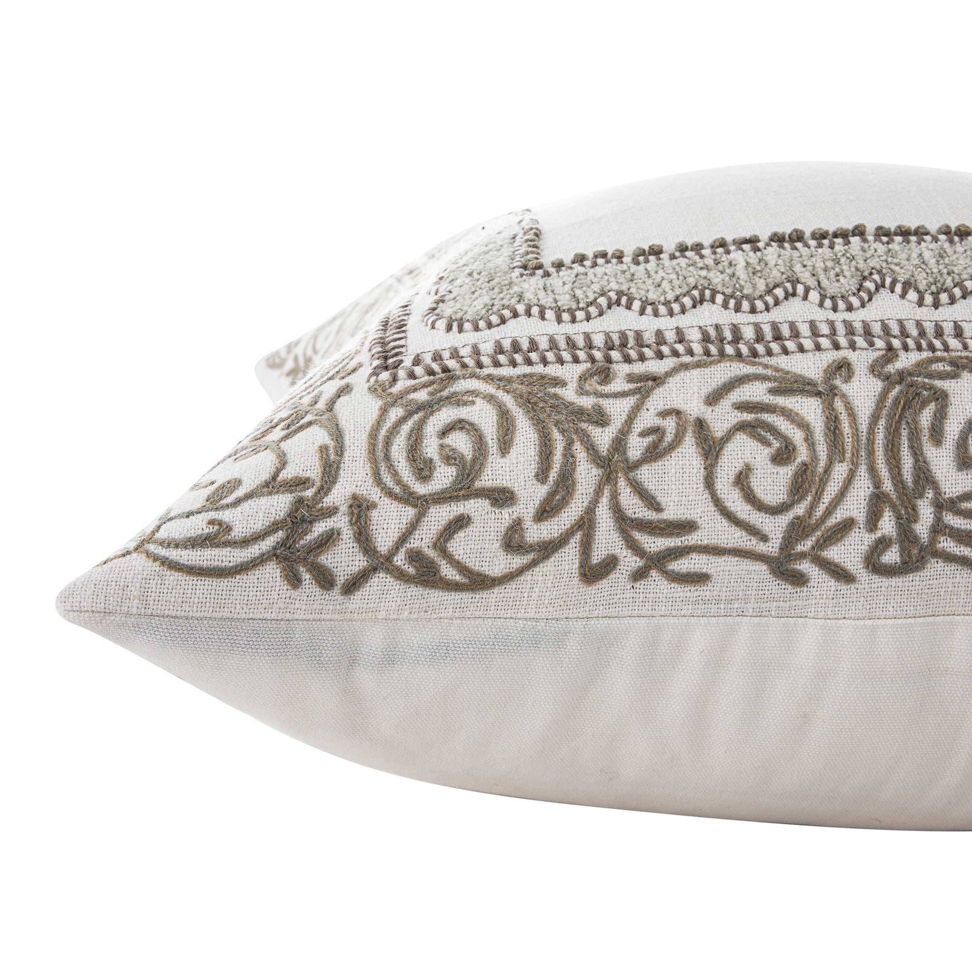 Bloomsbury Frame Chenille Embroidered Cotton Cushion