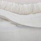 Bloomsbury Lattice Grey Crewelwork Wool Embroidered Cushion