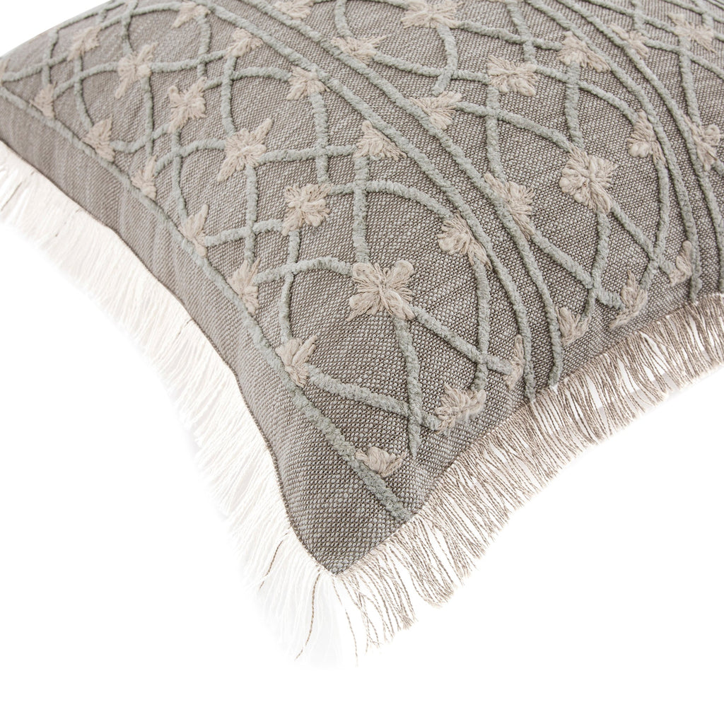 Bloomsbury Regale Chenille Embroidered Cotton Cushion