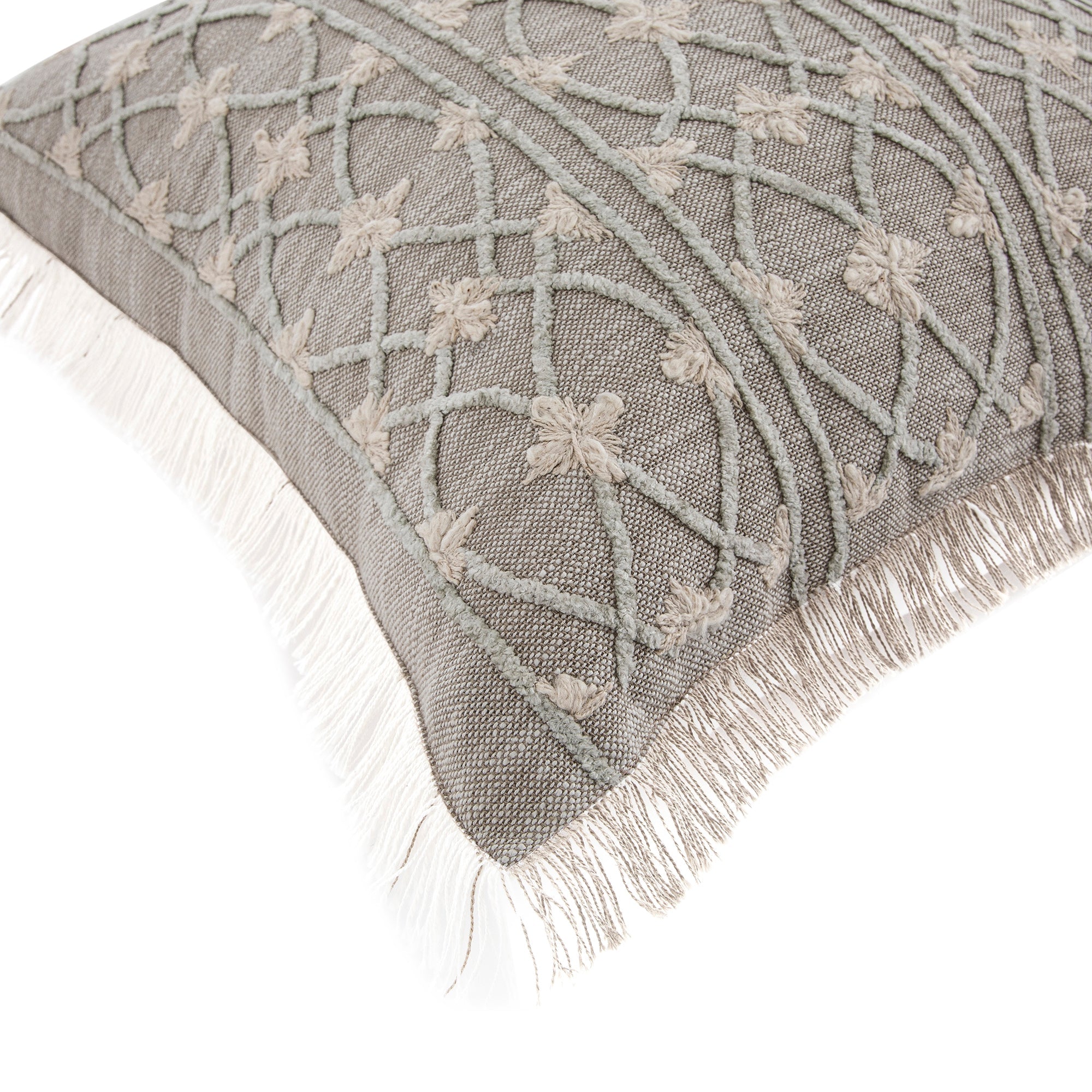 Bloomsbury Regale Chenille Embroidered Cotton Cushion