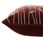 Botanica Collection Mulberry Velvet Hand Embroidered Cushion