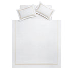 Belvedere Champagne Gold Cord Embroidered 300 Thread Count Cotton Percale Duvet Set