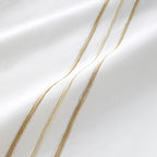 Belvedere Champagne Gold Cord Embroidered 300 Thread Count Cotton Percale Duvet Set