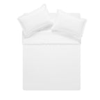 Castillo White Lace 300 Thread Count Cotton Percale Duvet Set