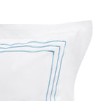 Belvedere Royal Blue Cord Embroidered 300 Thread Count Cotton Percale Oxford Pillowcases - Pair