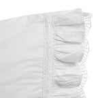 Castillo White Lace 300 Thread Count Cotton Percale King Size Pillowcases - Pair