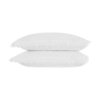 Castillo White Lace 300 Thread Count Cotton Percale Regular Pillowcases - Pair