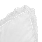 Castillo White Lace 300 Thread Count Cotton Percale Regular Pillowcases - Pair