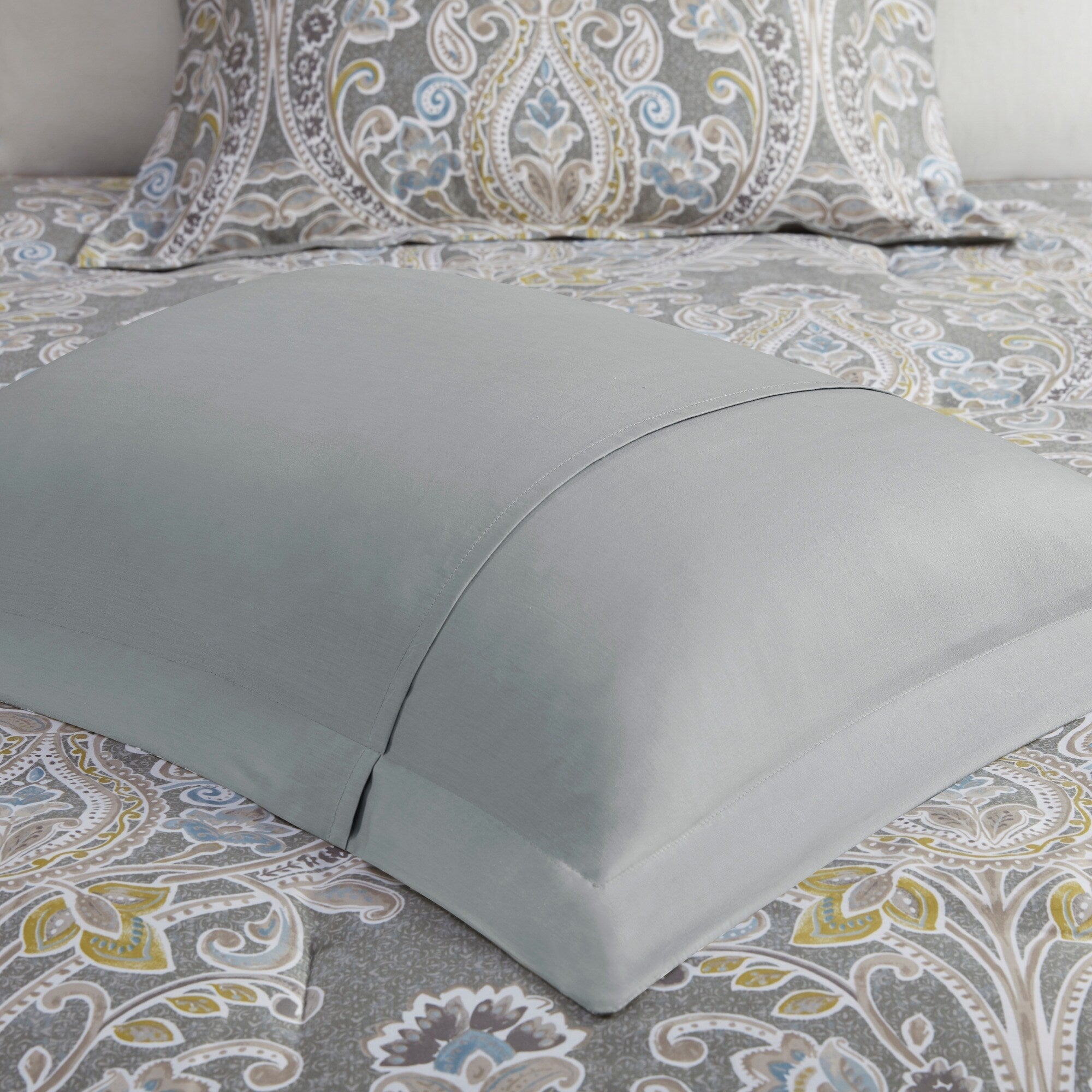 Harbor House Hallie 6-piece Grey Damask Pattern Cotton Comforter Set