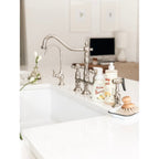 Heritage Bridge Kitchen Faucet with Brass Sprayer