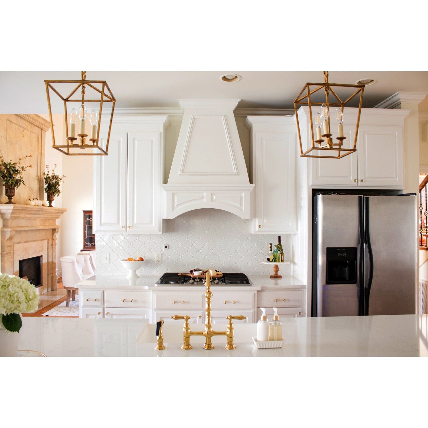 Heritage Bridge Kitchen Faucet with Brass Sprayer