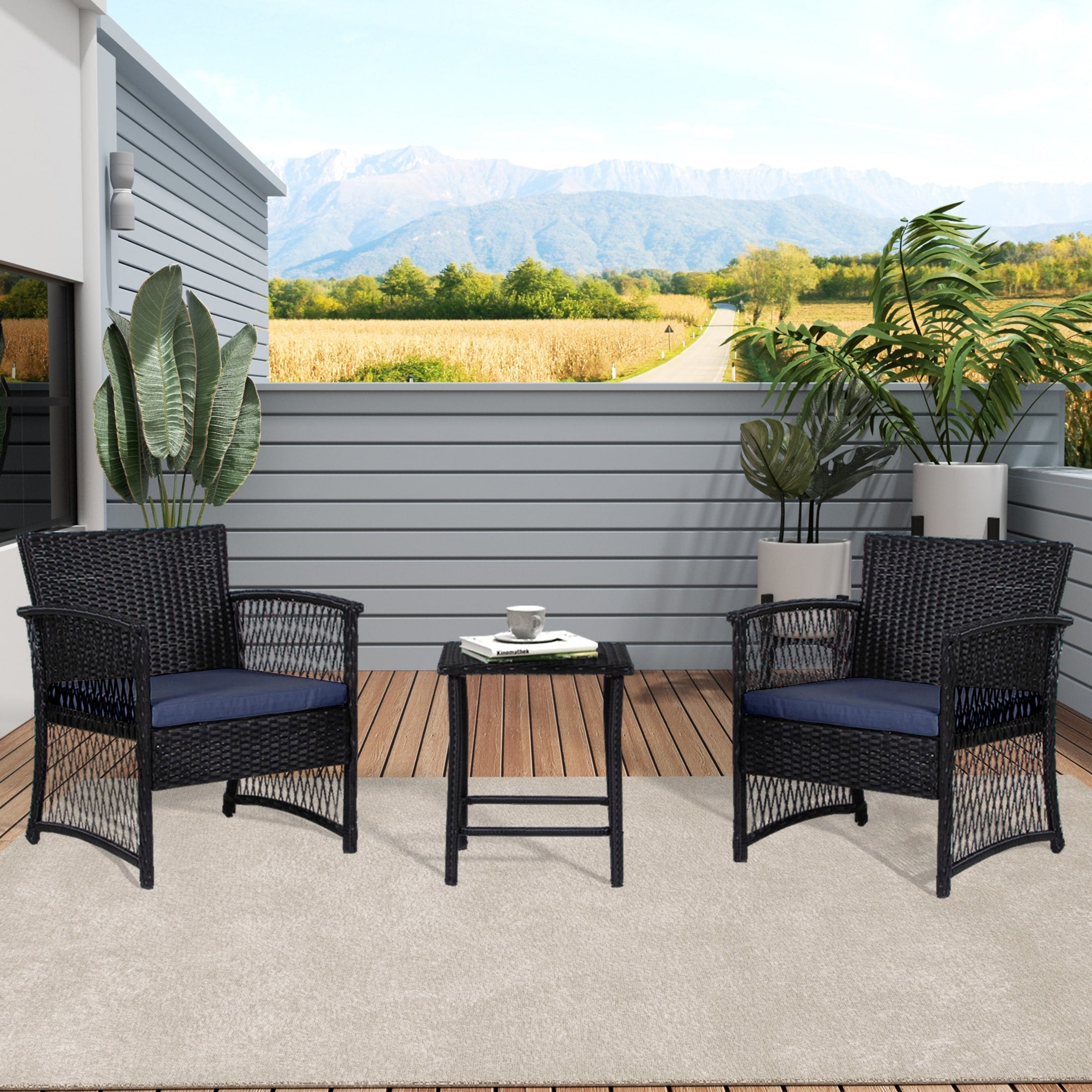 Heritage Outdoor 3-piece Wicker Bistro Patio Set