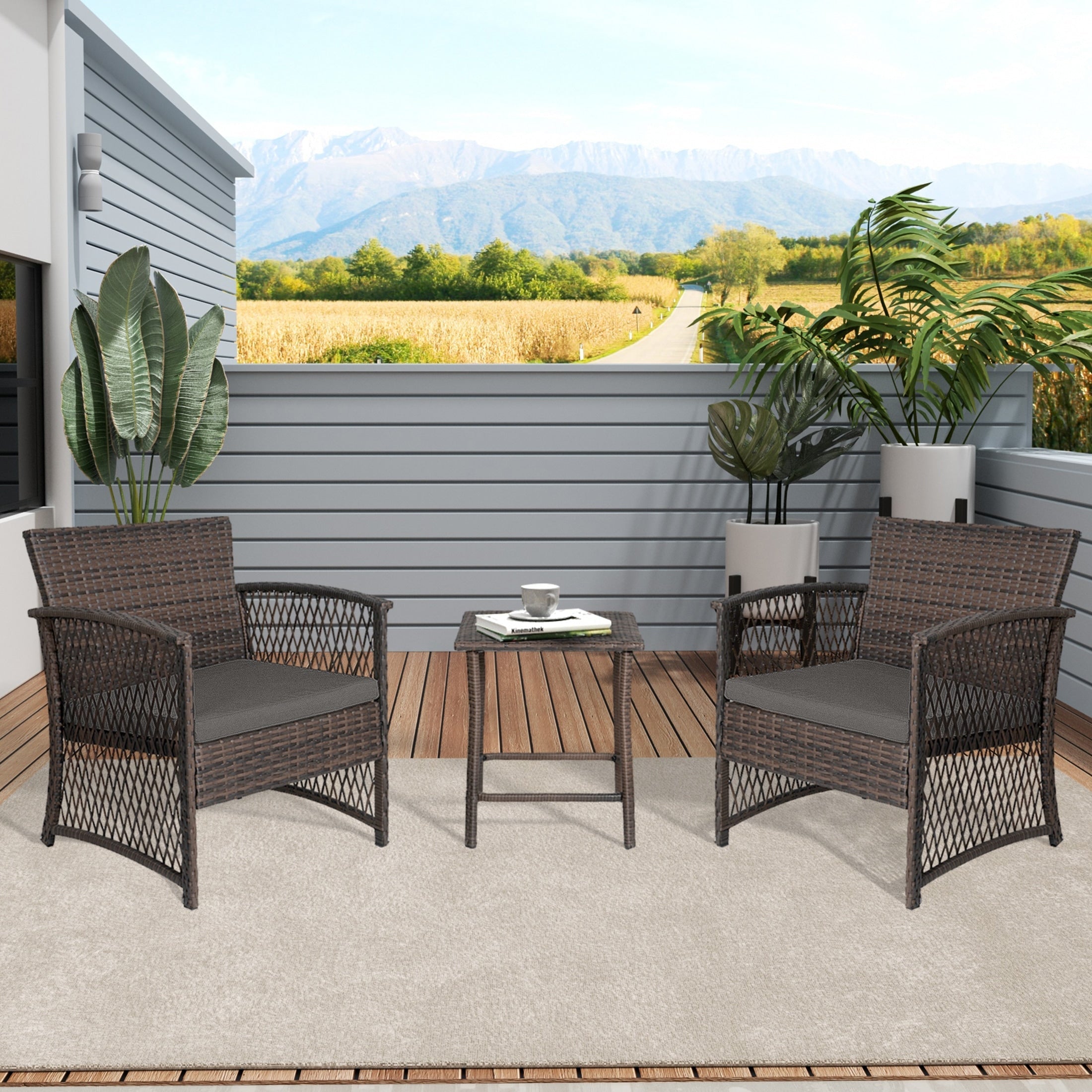 Heritage Outdoor 3-piece Wicker Bistro Patio Set