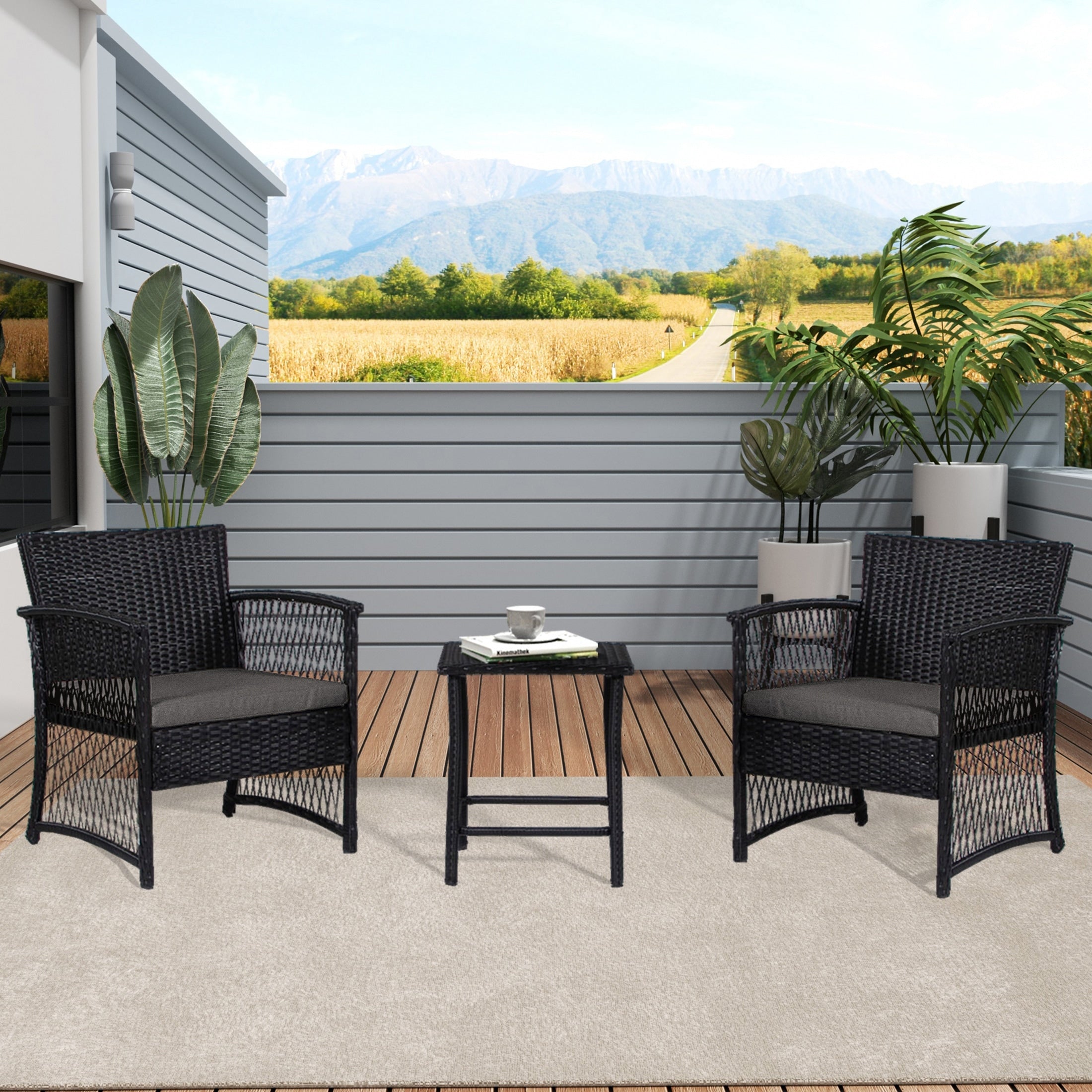 Heritage Outdoor 3-piece Wicker Bistro Patio Set