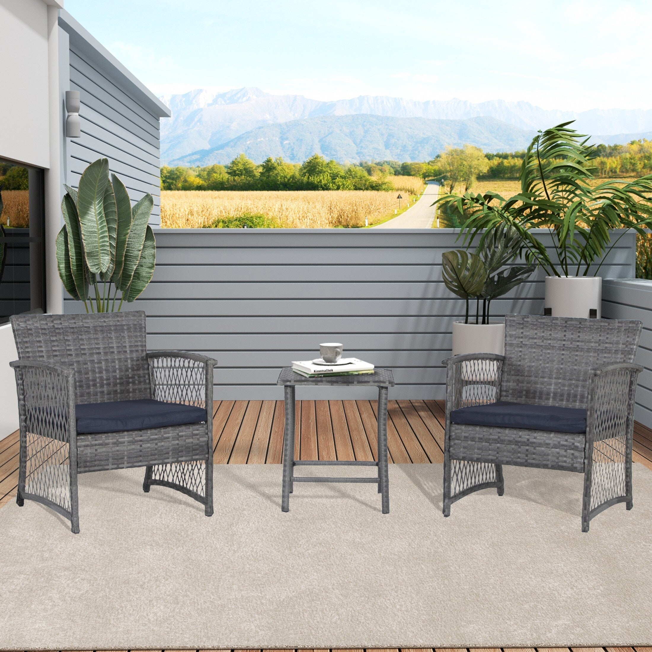 Heritage Outdoor 3-piece Wicker Bistro Patio Set