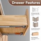 Hervas Bath Vanity with Natural Marble Top without Mirror