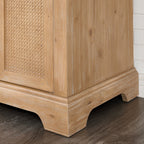 Hervas Bath Vanity with Natural Marble Top without Mirror